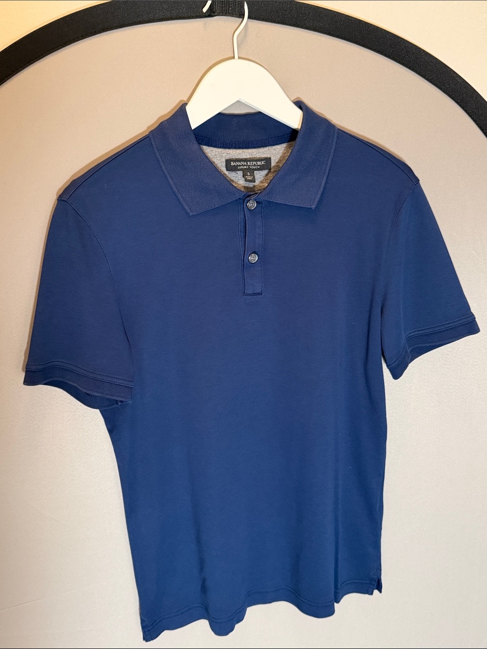 Banana Republic Men's Polo Shirt - Deep Navy